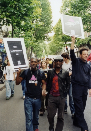  Demonstration for the regularization of undocumented migrants in Paris, 2002

In 1992, the first actions, often inter-associative, against the expulsion of sick foreigners began. In the chronology of Act Up-Paris, one can read: ‟August 1993, Operation of the Commission against the Expulsion of the Sick (formerly Collectif contre l'Expulsion des Malades) to prevent the expulsion of a Tunisian, who was ill with AIDS. At the end of this operation, the latter was placed under house arrest. From September 1993 to June 1, 1994, this type of operation was repeated more than twenty times. ‟June 1994: Launch of the operation ‟Action pour le droit des malades étrangers en France‟ (Action for the rights of foreign patients in France), which brought together some twenty associations on the initiative of Act Up-Paris. 

