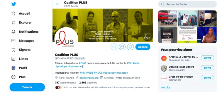  
Compte Twitter de Coalition Plus