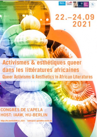  APELA Congress, 22-24 September 2021 
Queer activisms and aesthetics in African literature 

Programme
Thursday 23/09/2021  / 8:30-10:30

Panel 3, salle ZOOM 1
Queer Photography from Africa 
Moderation : Markus Arnold

Nicola lo Calzo (Université Cergy-Pontoise) and Regis Samba Kounzi: Masculinity and queer bodies in the photographic work of Regis Samba Kounzi
