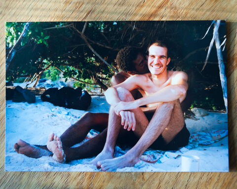  Julien and I, Pointe des Châteaux, Guadeloupe, 2001