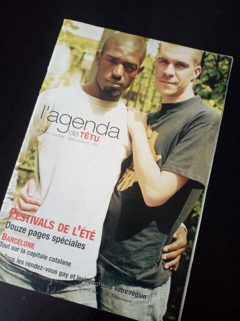  Julien & I on the cover of the Têtu diary, N°20, July/August 2002